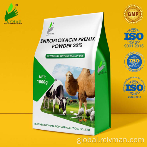 Animal Use Only Enrofloxacin 50/100/200g Enrofloxacin premix powder 20% for animal use Supplier